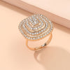 Fashion New Creative Square Diamond Retro Alloy Open Ring