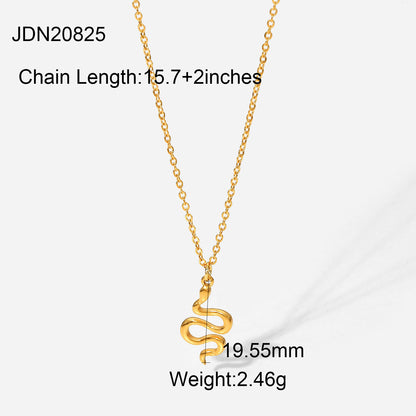Fashion Geometric Stainless Steel Titanium Steel Plating 18k Gold Plated Gold Plated Necklace