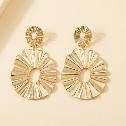 Ins Style Luxurious Lady Flower Alloy Women's Earrings