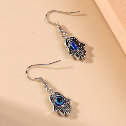 Fashion Ol Devil's Eye Metal Earrings Jewelry