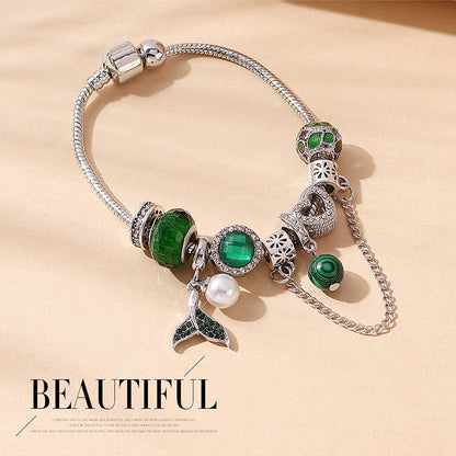 Korean Style Refined Stylish And Versatile Creative Pearl Fishtail Bracelet