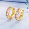 1 Pair Elegant Vintage Style Round Plating Inlay Copper Zircon Gold Plated Hoop Earrings