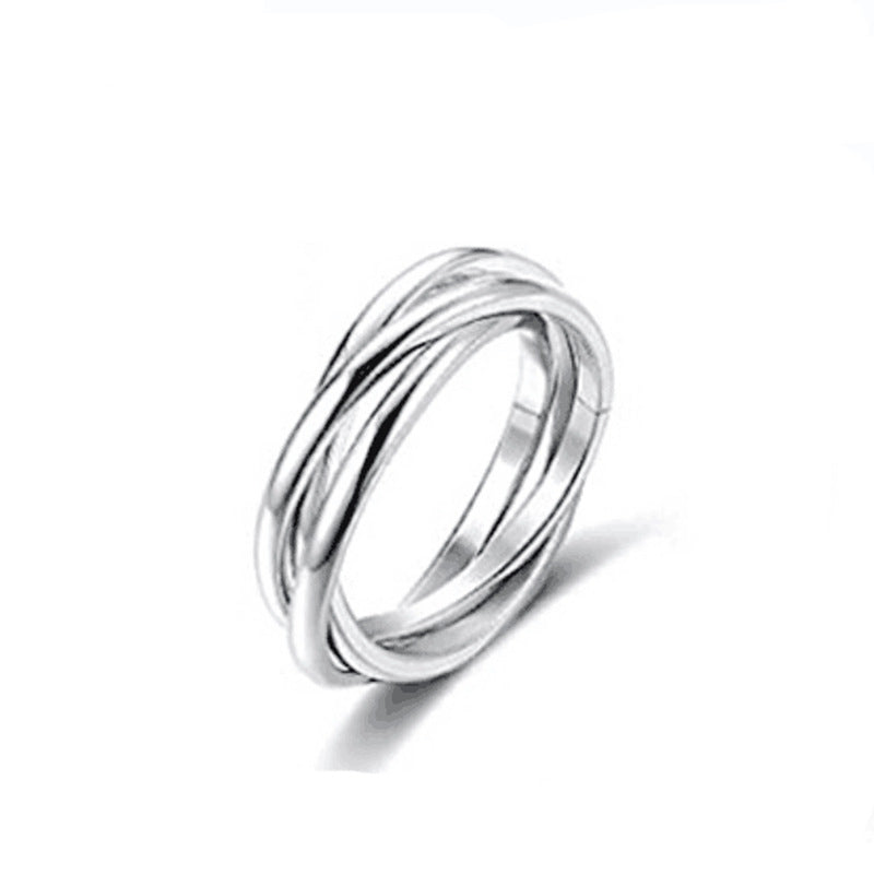 New Fashion Anti-anxiety Rotating Titanium Steel  Decompression Couple Ring