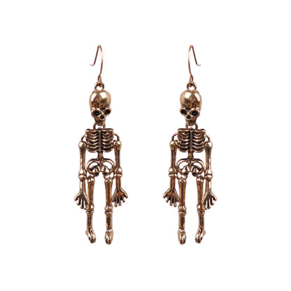 New Halloween Punk Style Skull Pendant Ear Hook Earrings