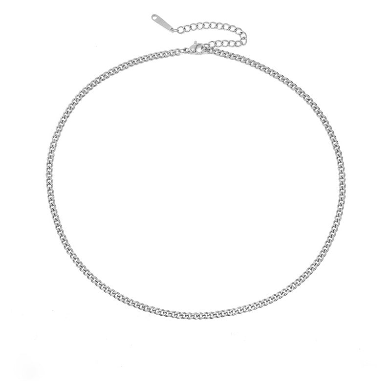 New Geometric Cuban Chain Stainless Steel Necklace