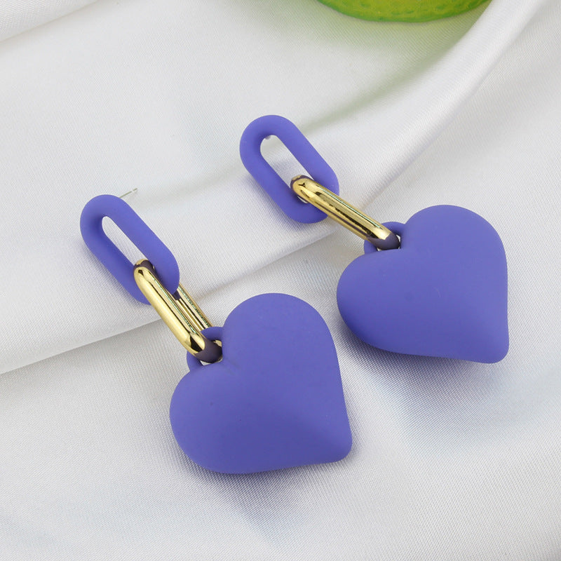 Klein Blue Earrings Korean Version Of Geometric Pendant Earrings