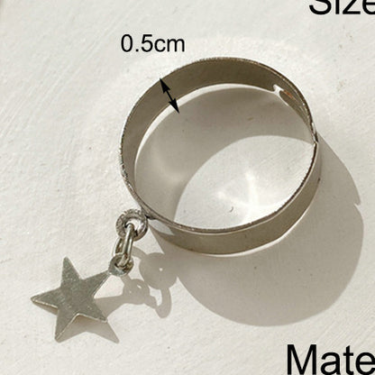 Simple Cross Exaggerated Alloy Chain Ring