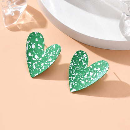 1 Pair Casual Vacation Heart Shape Iron Ear Studs