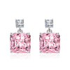 1 Pair Lady Streetwear Geometric Inlay Copper Zircon Drop Earrings