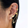 Wholesale Jewelry Vintage Style Letter Alloy Earrings