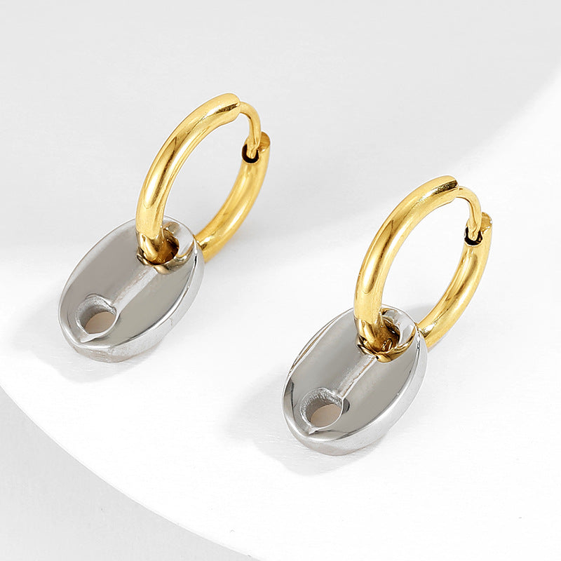 Simple Geometric Earrings Wholesale Ear Clip Stainless Steel Metal Nose Earrings