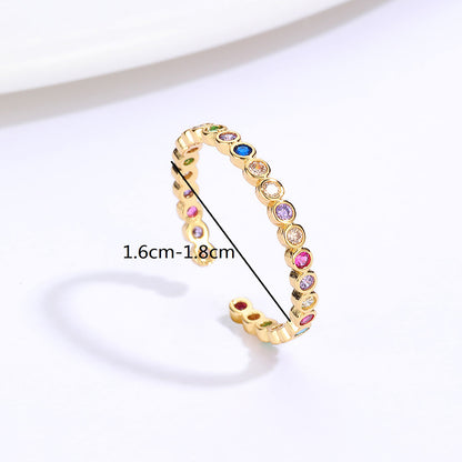 Princess Cute Basic C Shape Copper Gold Plated Gold Plated Rings In Bulk