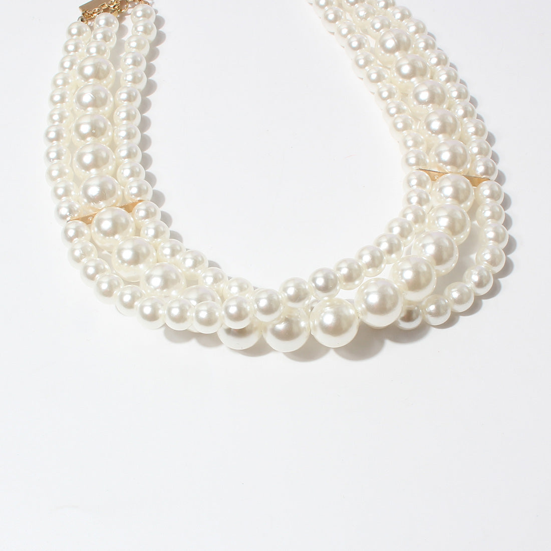 Fashion Bohemian Style Pearl Beaded Multi-layer Short Necklace Ornament