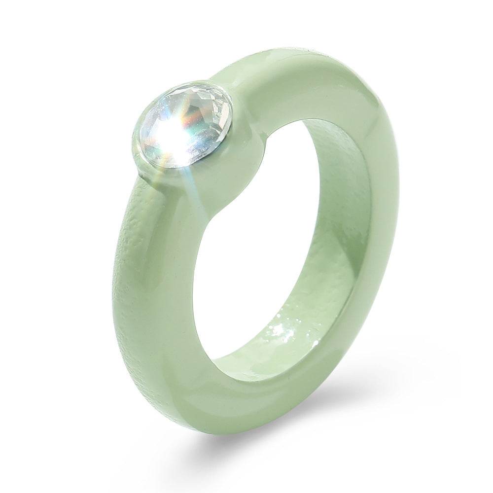 Simple Candy Color Acrylic Ring Wholesale