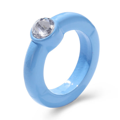 Simple Candy Color Acrylic Ring Wholesale