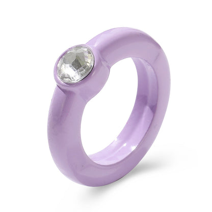 Simple Candy Color Acrylic Ring Wholesale