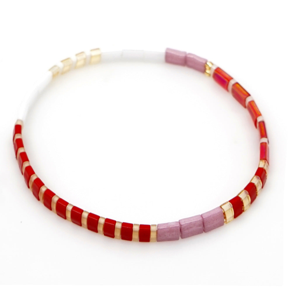 Fashion Woven Rice Beads Bracelet Nhgw149367