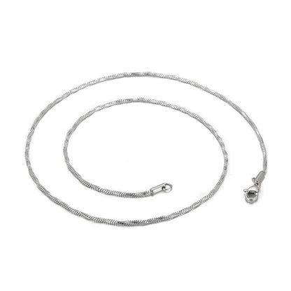 Fashion Simple Stainless Steel Geometric Snake Bone Chain Necklace