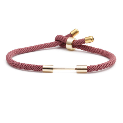 Fashion Color Retractable Adjustable Basic Red Milan Rope Women's Diy Copper Bracelet