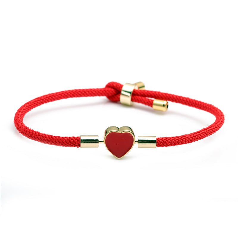 Fashion Color Retractable Adjustable Basic Red Milan Rope Women's Diy Copper Bracelet