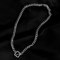 304 Stainless Steel 18K Gold Plated Hip-Hop Inlaid Gold Geometric Necklace