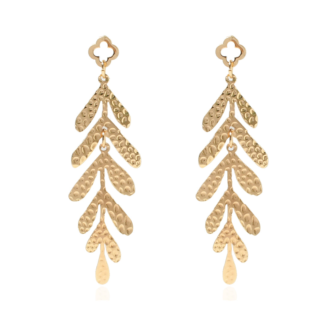 Ins Style Elegant Fashion Leaves Alloy Plating Women's Earrings