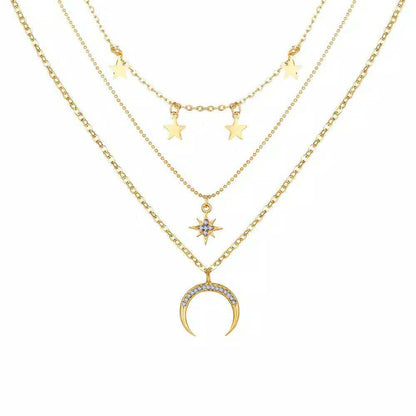 1 Piece Fashion Devil's Eye Moon Alloy Plating Women's Pendant Necklace