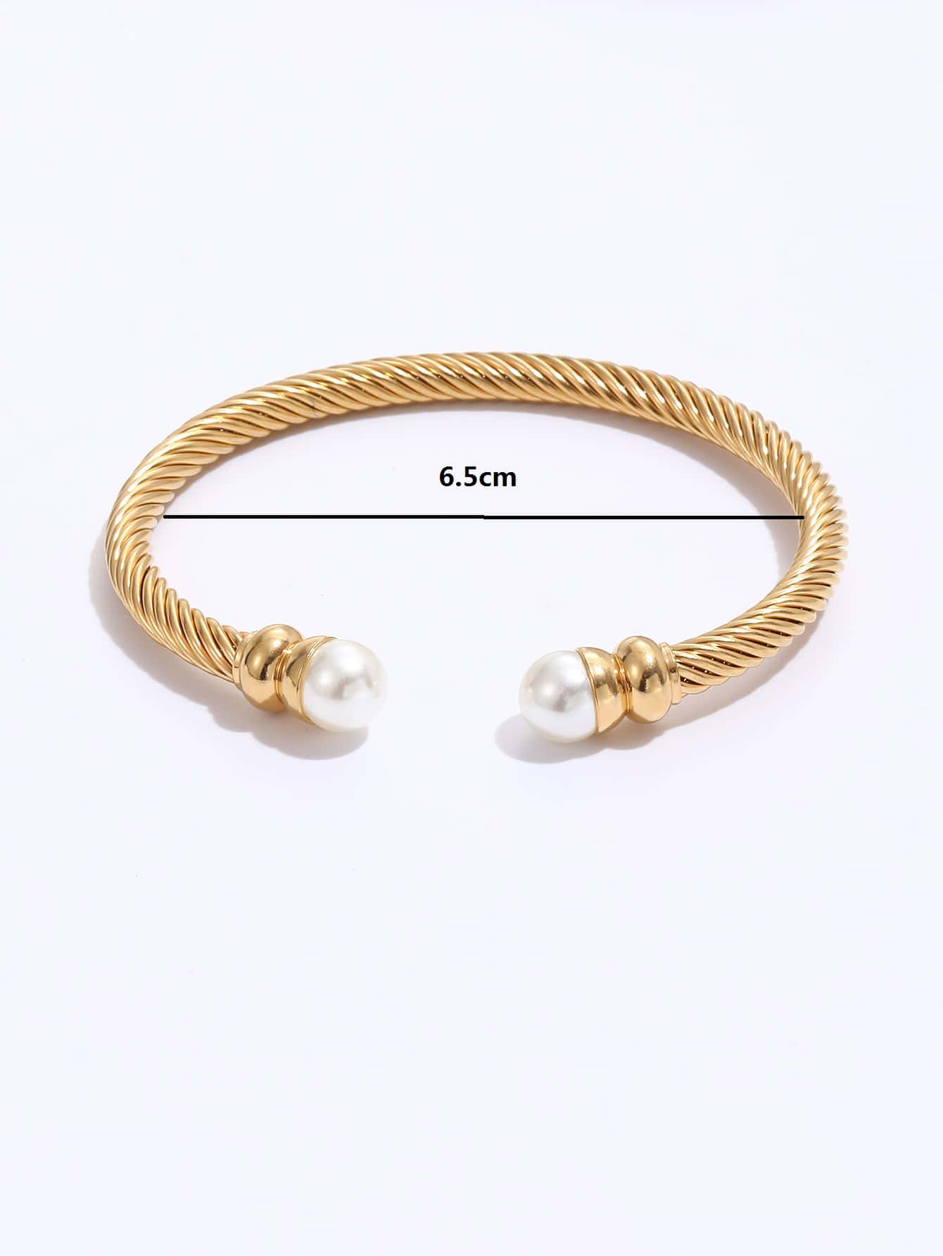 Elegant Glam Hip-hop C Shape Stainless Steel Plating Inlaid Pearls Artificial Pearls