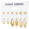 1 Set Fashion Geometric Alloy Plating Inlay Zircon Women's Earrings