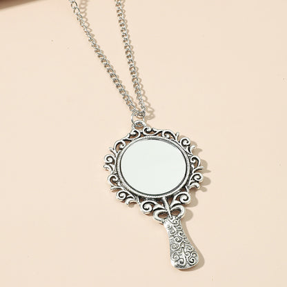 Classical Novelty Alloy Plating Glass Necklace