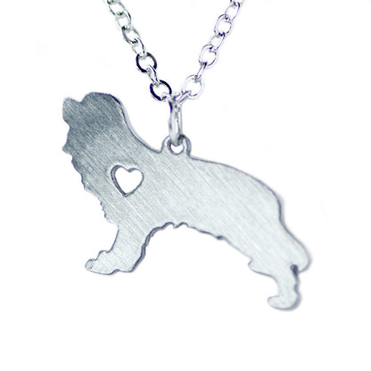 Fashion Heart Shaped Dog Shaped Stainless Steel Necklace