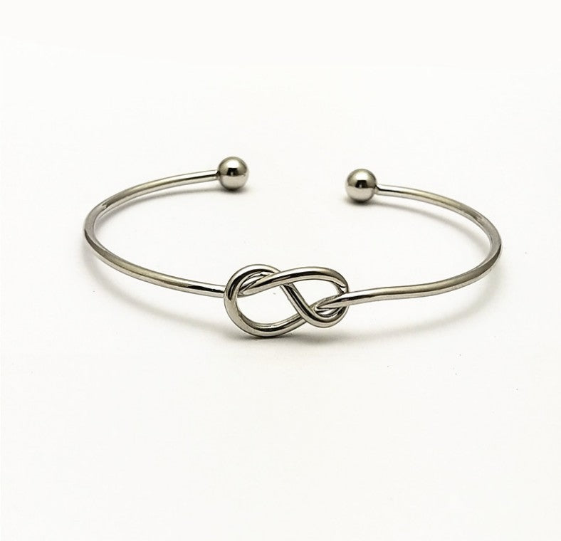 Simple Style Geometric Alloy Plating Knot Women's Bangle