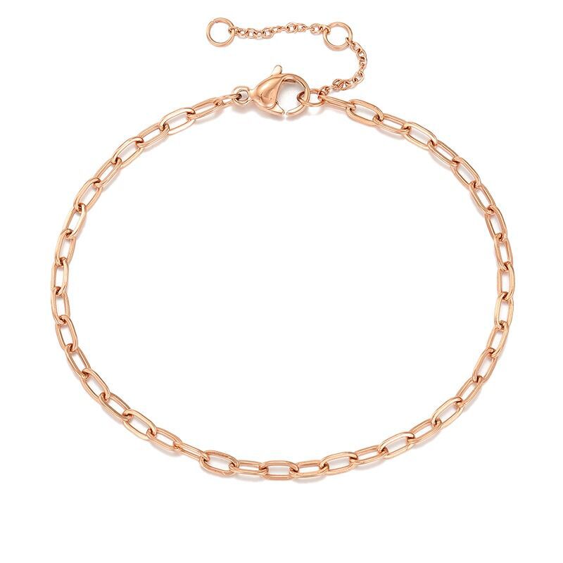 Fashion New Gold-plated Female Stainless Steel Chain Simple Hand Bracelet