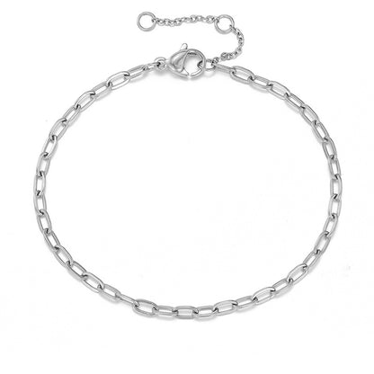 Fashion New Gold-plated Female Stainless Steel Chain Simple Hand Bracelet