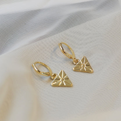 Fashion Simple Style Geometric Heart Star Moon Shape Alloy Earrings