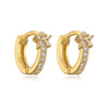 New Style Copper Plating 18k Gold Micro Inlaid Zircon Circle Earrings