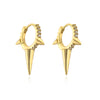 New Fashion Geometric Plating Gold Micro Inlaid Zircon Copper Earrings