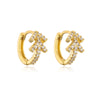 New Fashion Geometric Plating Gold Micro Inlaid Zircon Copper Earrings