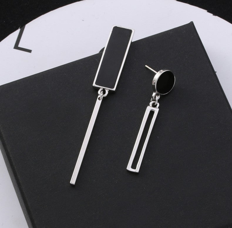 Fashion Geometry Pattern Long Asymmetric Alloy Stud Earrings