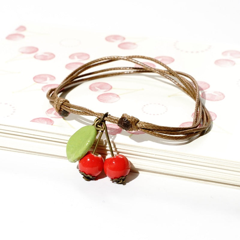 Simple Style Fruit Alloy Beaded Bracelets