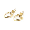 New Double Peach Heart Stainless Steel Earrings Wholesale Gooddiy