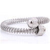 Fashion Spring Steel Wire Golden Diamond-embedded Stainless Steel Bracelet Wholesale