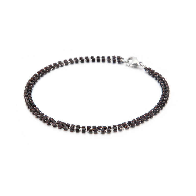 Wholesale Jewelry Bohemian Style Color Gravel Stainless Steel Bracelet Gooddiy