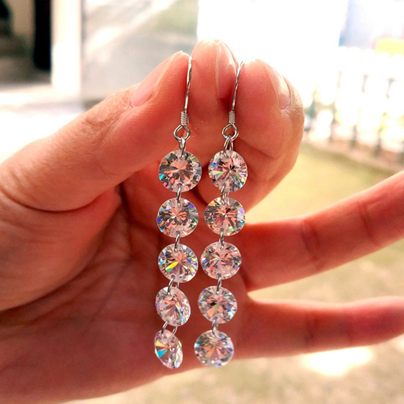 Fashion Elegant Shining Diamond Beaded Earrings Ornament Wholesale