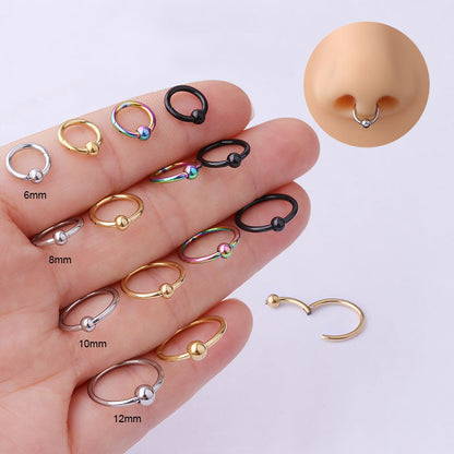 Fashion Circle Stainless Steel Plating Nose Ring