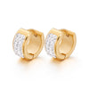 Fashion Circle Gold Plated Stainless Steel Earrings Wholesale Jewelry