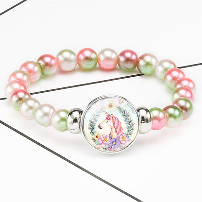 New Accessories Children's Cartoon Unicorn String Jewelry Bracelet