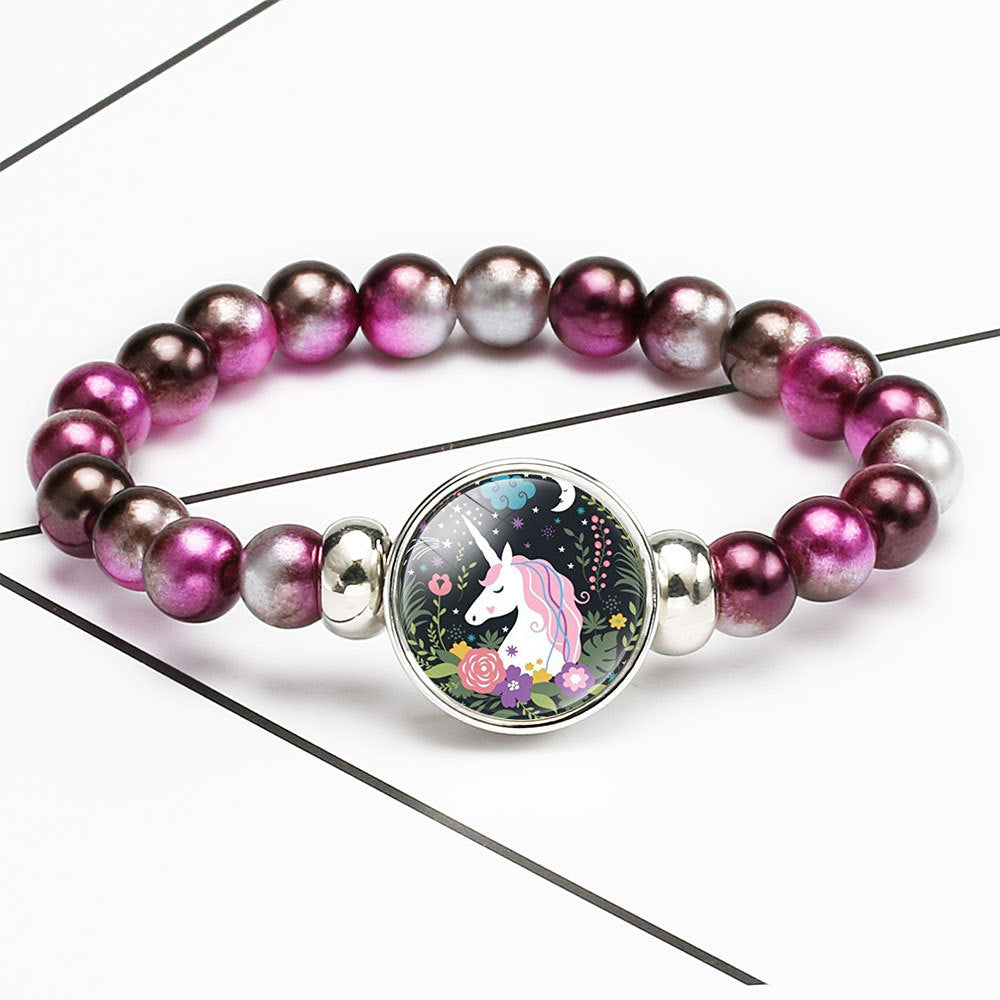 New Accessories Children's Cartoon Unicorn String Jewelry Bracelet