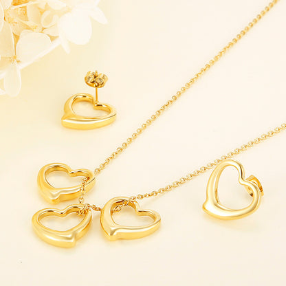 Wholesale Fashion Heart Titanium Steel