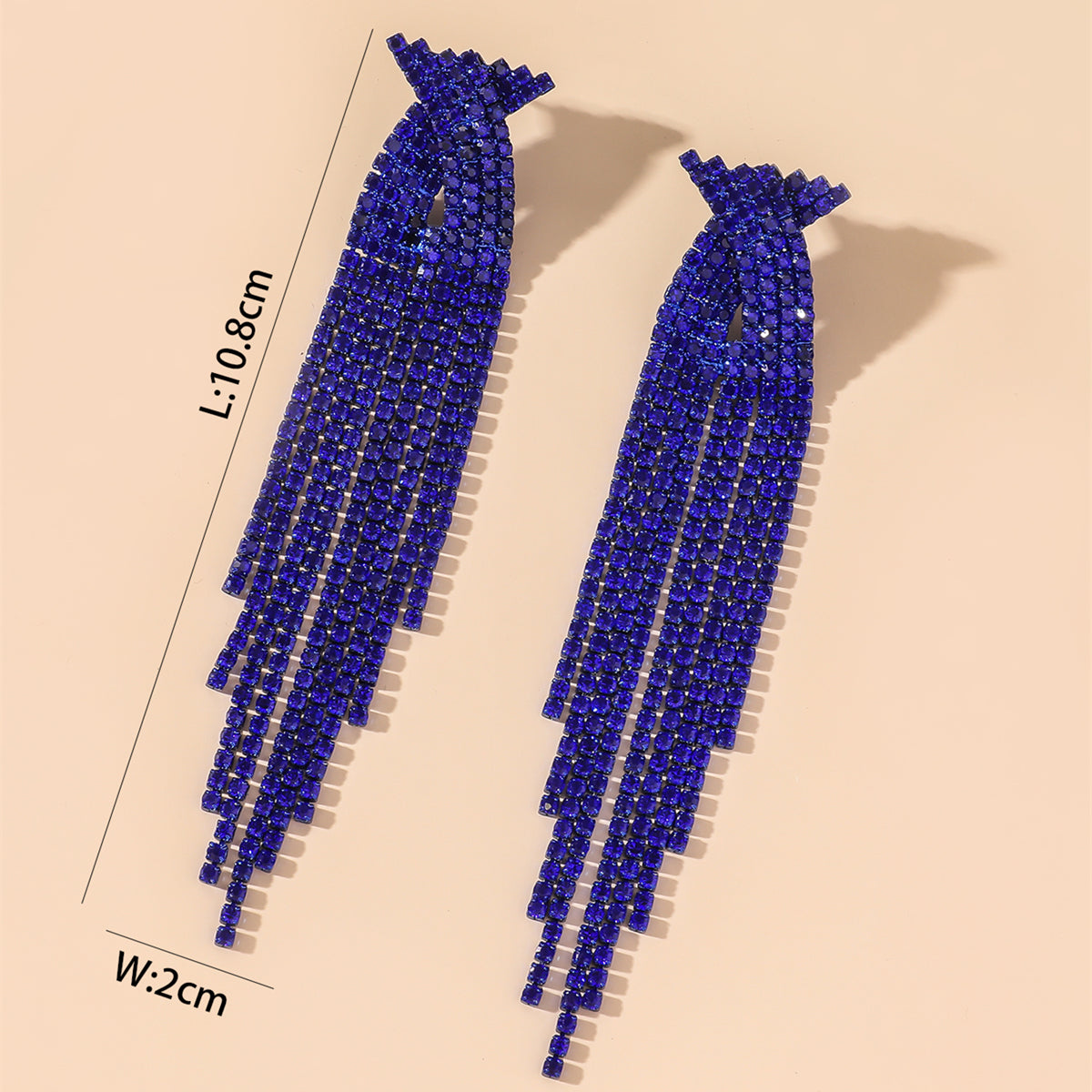 Retro Tassel Alloy Rhinestone Rhinestones Earrings